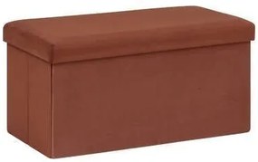 Összecsukható tárolós puff 76 cm, terrakotta – MONCHOU