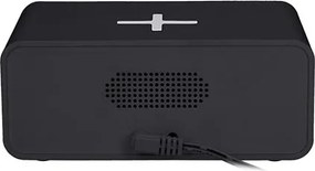 Solight CA07B - Digitális óra Qi vezeték nélküli töltővel 230V/CR2032, fekete