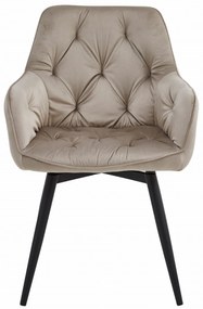 JORK360 VELVET bézs forgó étkezőszék