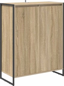 vidaXL Cipőszekrény tárolóval ajtóval Sonoma 79 x 36 x 100 cm Faanyag