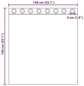 2 db krémszínű fátyolfüggönyök rojtokkal 140x140 cm