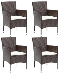 vidaXL 4 db barna polyrattan kerti étkezőszék