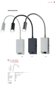 Redo 01-1195 - LED Rugalmas kislámpa HELLO LED/3W/230V króm