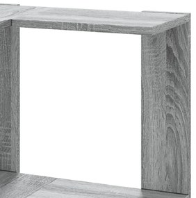 5 szintes szürke szerelt fa sarok könyvespolc 50 x 50 x 179 cm