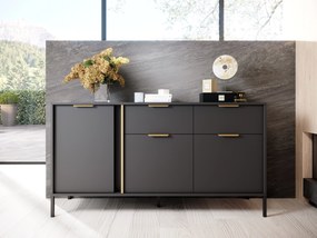 Komód Lyran 3D2S (antracit + arany). 1071354