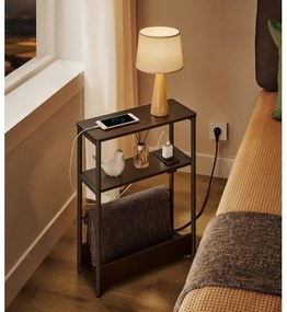 Kisasztal beépített konnektorral és USB-portokkal ROD fekete