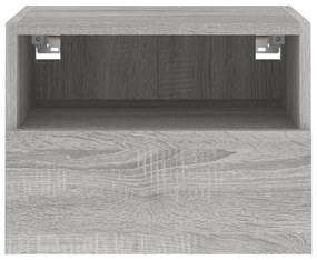 2 db szürke sonoma szerelt fa fali TV-szekrény 40 x 30 x 30 cm