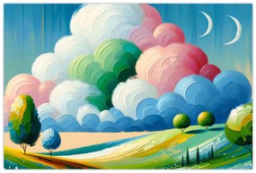 Kép - Tájkép felhővel (90x60 cm)