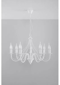 Csillár láncon MINERWA 7 7xE14/40W/230V fehér