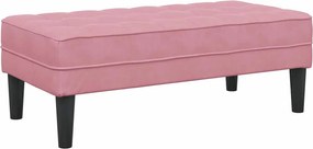 vidaXL pad párnával Rózsaszín 113 x 57 x 39 cm Bársony
