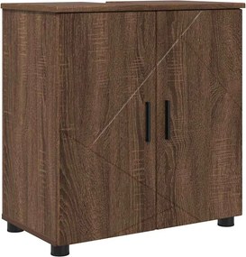 vidaXL Fürdőszoba Székény Barna Tölgy 61 x 35 x 64 cm Faanyag & Fém