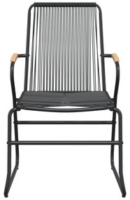 vidaXL 7 részes fekete PVC rattan kerti étkezőgarnitúra