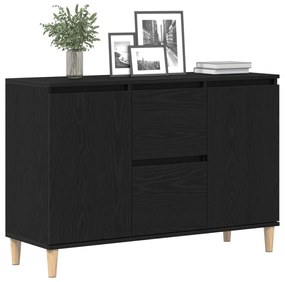 Fekete tölgy oldalszekrény 101x35x60 cm Műszaki fa