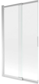 Mexen Fox kétszárnyú toló zuhanyfal 100 x 150 cm, átlátszó, króm - 891-100-002-01-00