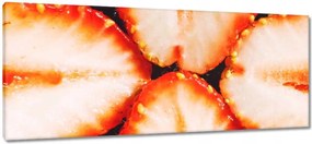 Vászonkép 100x40 Eper szeletek