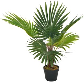 zöld, cserepes műpálma 70 cm