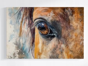 Vászonkép Canvas Akvarell Portré Makró Barna Ló Szem 120x80