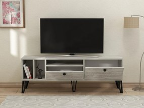 TV asztal/szekrény Tölgyeki 2 (szürke + fehér) . 1095316
