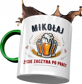 Zöld Bögre Mikulás Kollégáknak Ajándék Nyomtatott Fotóval