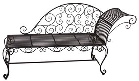 Fekete-sötétbarna fém kerti pad Lamington – Garden Pleasure