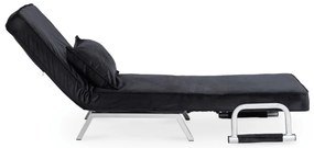 Ágyazható Fotel BART Fekete Bársony Kárpittal.