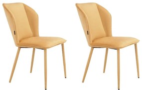 Sárga bársony étkezőszék szett 2 db-os Wilma – Støraa