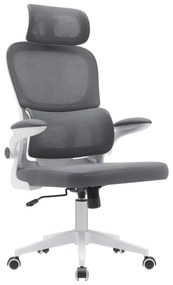 Irodai szék, sötétszürke/fehér, RENARD