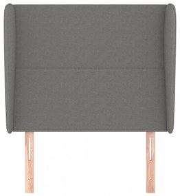 sötétszürke szövet fejtámla szárnyakkal 103 x 23 x 118/128 cm