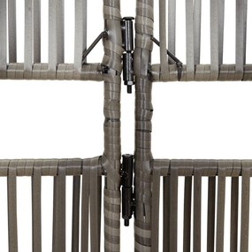 szürke 4 paneles polyrattan térelválasztó