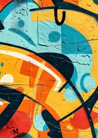 Graffiti Színes Poszter 40x50cm absztrakt kép #395