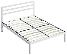 Bella fém ágykeret ajándék ágyráccsal, több méretben és színben-Fehér 160x200 cm-es-fehér