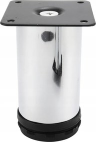 Lábtartó Bútorláb ÁTMÉRŐ50 Állítható Króm Ezüst 10 CM H100 +csavarok