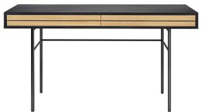 Stripe fekete íróasztal, 130 x 60 cm - Woodman
