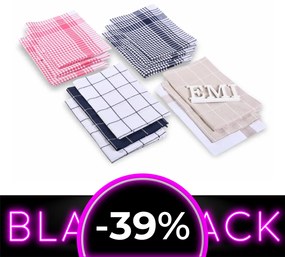 EMI Cloth kockás konyharuha szett 12 db