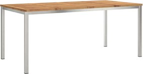 vidaXL ÉtkezőAsztal Barna 180 x 90 x 75 cm Tömör Akácfa