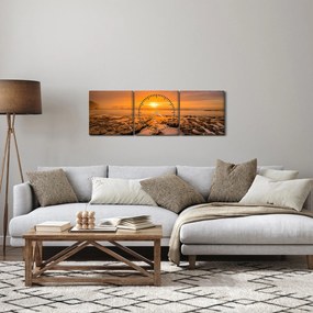 Naplemente képe (órával) (90x30 cm)