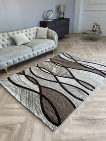 Karizm beige-brown hullámos (Beige) szőnyeg 60x110 cm