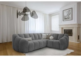 Szürke sarokkanapé (jobb oldali-L alakú) Shell – Miuform