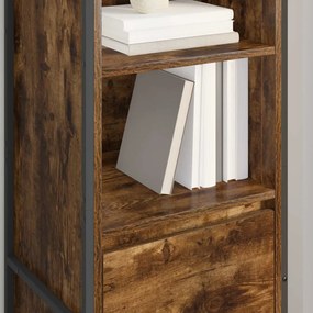 Könyvespolc fiókkal Füstös tölgy 43 x 36 x 150,5 cm Faanyag