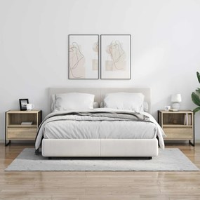 vidaXL Éjjeli asztal fiókkal Sonoma 50 x 39,5 x 50 cm Faanyag