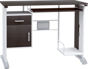 HOMCOM Modern Számítógépasztal 100L x 52W x 75H cm Fekete dió és Fehér | Aosom