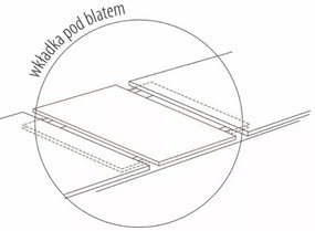 Vento bővíthető étkezőasztal tölgy/fekete 120-160 cm