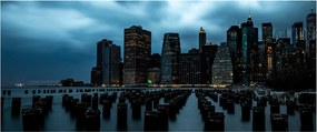 Kép - Kilátás a New York-i felhőkarcolókra (120x50 cm)