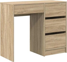 vidaXL Asztal fiókkal tárolóval Sonoma tölgy 90 x 37.5 x 75 cm Faanyag