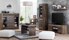 Vitrines komód, kőris sötét, INFINITY 08