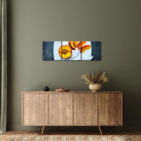 Őszibarack képe (órával) (90x30 cm)