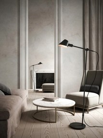 Nordlux Stay Floor E27 állólámpa, fekete, állítható, dizájner 129 cm