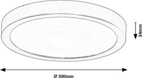Rabalux 75079 - LED fürdőszobai mennyezeti lámpatest SHAUN PLUS 30W/230V átm. 30 cm IP44 aranyszínű