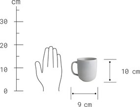 CASA NOVA bögre, világosszürke 400ml