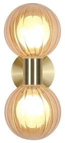 Searchlight 30507GO - Fali lámpatest LUMINSPHERE 2xG9/7W/230V sárgaréz